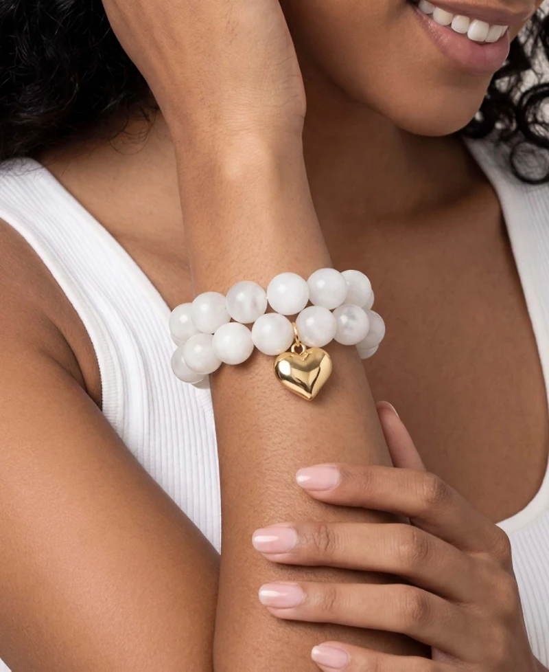 Ettika Luck and Love Turquoise Stretch Bracelet
