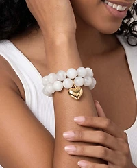 Ettika Luck and Love Turquoise Stretch Bracelet