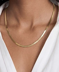 Ettika Brooklyn Flat Herringbone Chain Necklace