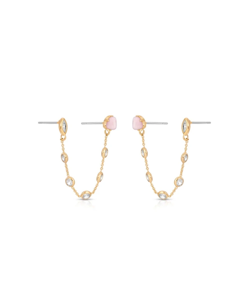 Ettika Double Piercing Turquoise Earrings