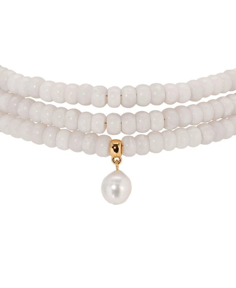 Ettika Marina Layers Rose Quartz Necklace