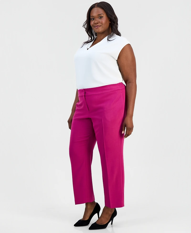 Kasper Plus High-Rise Pants