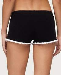 Edikted Women's Saffra Contrast Ruffle Knit Shorts