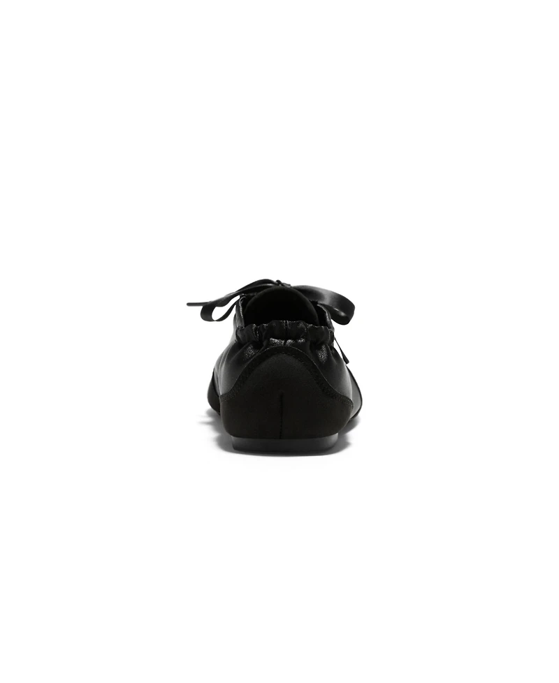 Vivaia Women's Cristina Square-Toe Lace-Up Satin Sneakerina