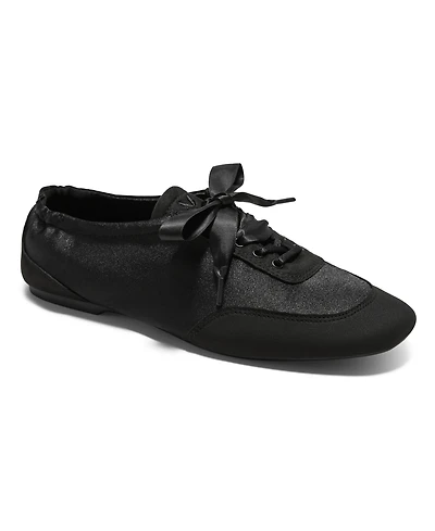 Vivaia Women's Cristina Square-Toe Lace-Up Satin Sneakerina