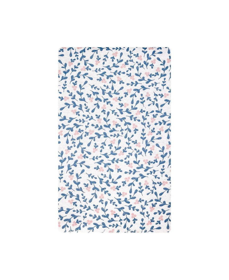 Hudson Baby Girl Cotton Poly Flannel Burp Cloths Bundle 12-Pack, Loves Me Deerly, One Size