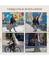 Yescom Acoustic Guitar Hard Case with Folding Stand Backpack Strap and Folding Stand Fits 40" 41" Dreadnought 2026 Exclusive Edition Rococo GainsBoro