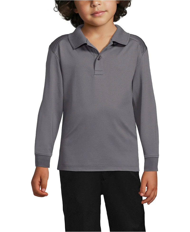 Lands' End Girls Long Sleeve Rapid Dry Polo Shirt