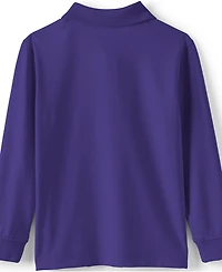 Lands' End School Uniform Men's Long Sleeve Rapid Dry Polo Shirt