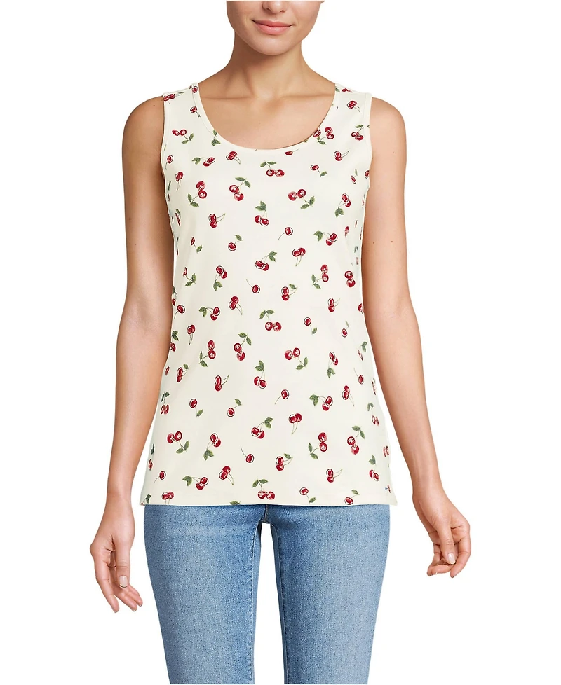 Lands' End Women's Tall Cotton Tank Top