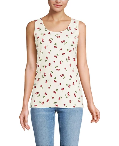 Lands' End Women's Tall Cotton Tank Top