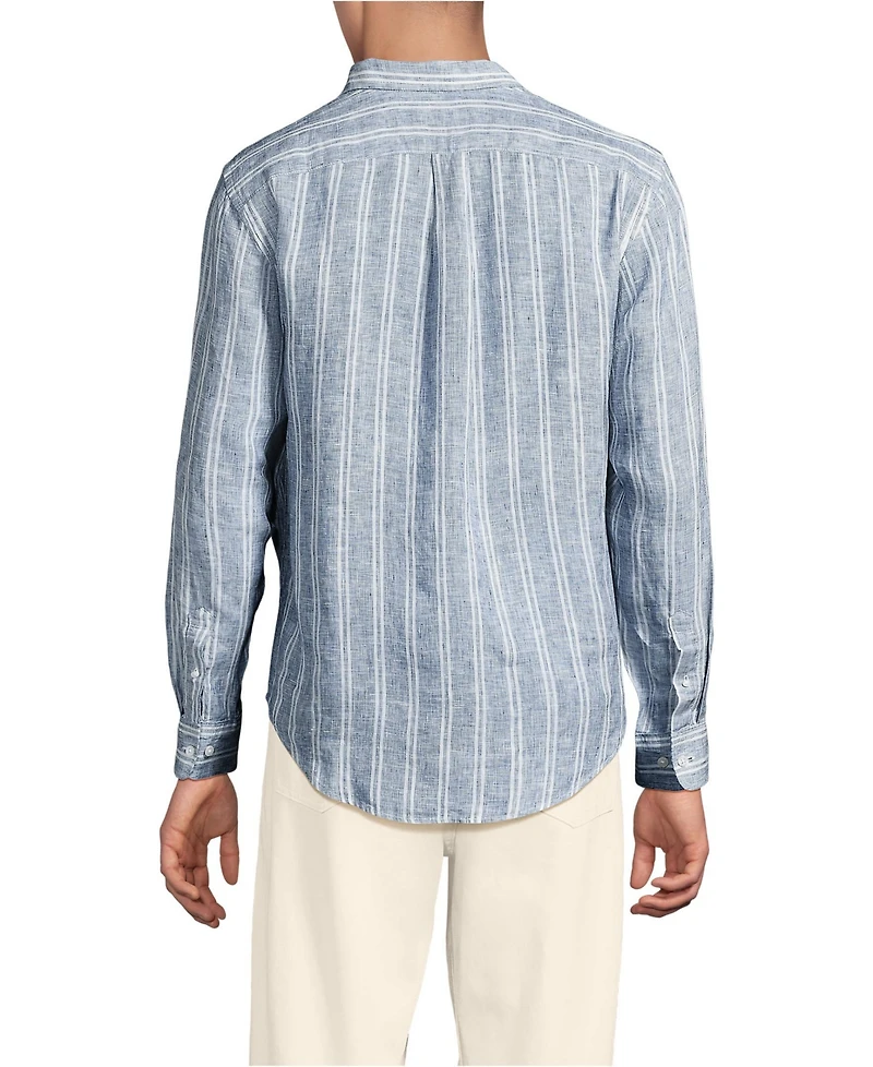 Lands' End Big & Tall Long Sleeve Linen Shirt