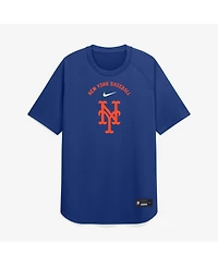 Nike Men's Royal New York Mets Authentic Collection Batting Practice Pre-Game Raglan Dri-fit T-Shirt