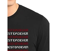 La Pop Art Men's Best Dad Ever American Flag Word Long-Sleeve T-Shirt