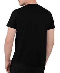 La Pop Art Men's Usa Fireworks and Stars Word T-Shirt