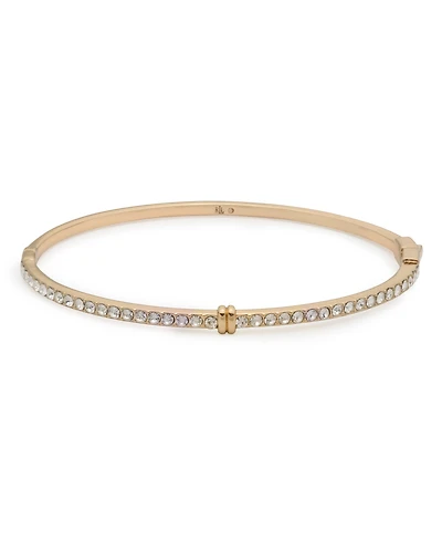 Lauren Ralph Lauren Gold-Tone Pave Thin Bangle Bracelet