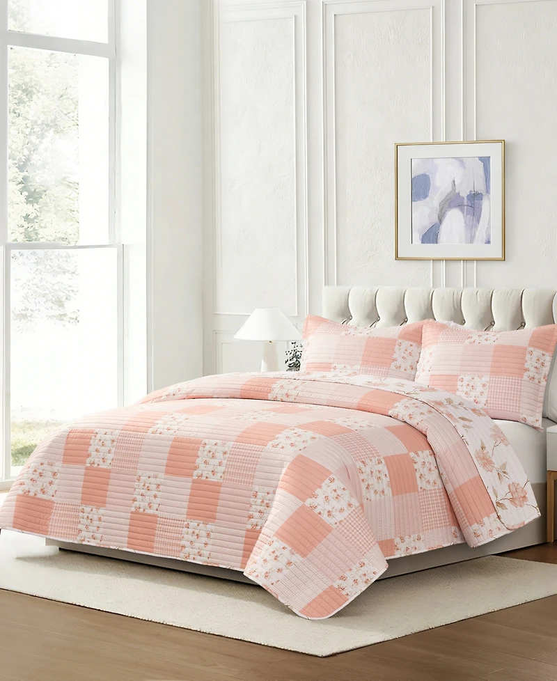 Chelsea Loft Pinsonic Patchwork Reversible 3-Pc. Quilt Set, King
