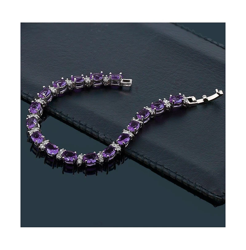 Gnuadz Women's Tennis Bracelet Oval Round Cz 7 Inch