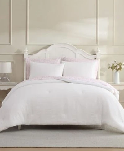 Laura Ashley Waffle Solid Comforter Sets