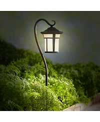John Timberland Carriage 23" High Mission Outdoor Landscape Path Lights Porch House Set of 2 Led Bulb Textured Black Finish
