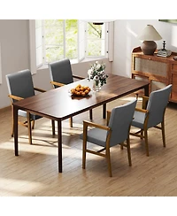 Slickblue Set of 2 High Back Upholstered Accent Chairs with Durable Wooden Frame Support