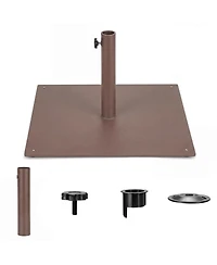 Costway Square Patio Umbrella Base Weighted 42 Lbs Outdoor Market Stand Footpads
