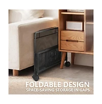 Underbed Rolling Storage Drawer with Metal Mesh Frame and Wheels, 2 Packs