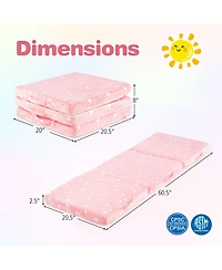 Sugift Foldable Floor Mattress for Kids with Washable Cover