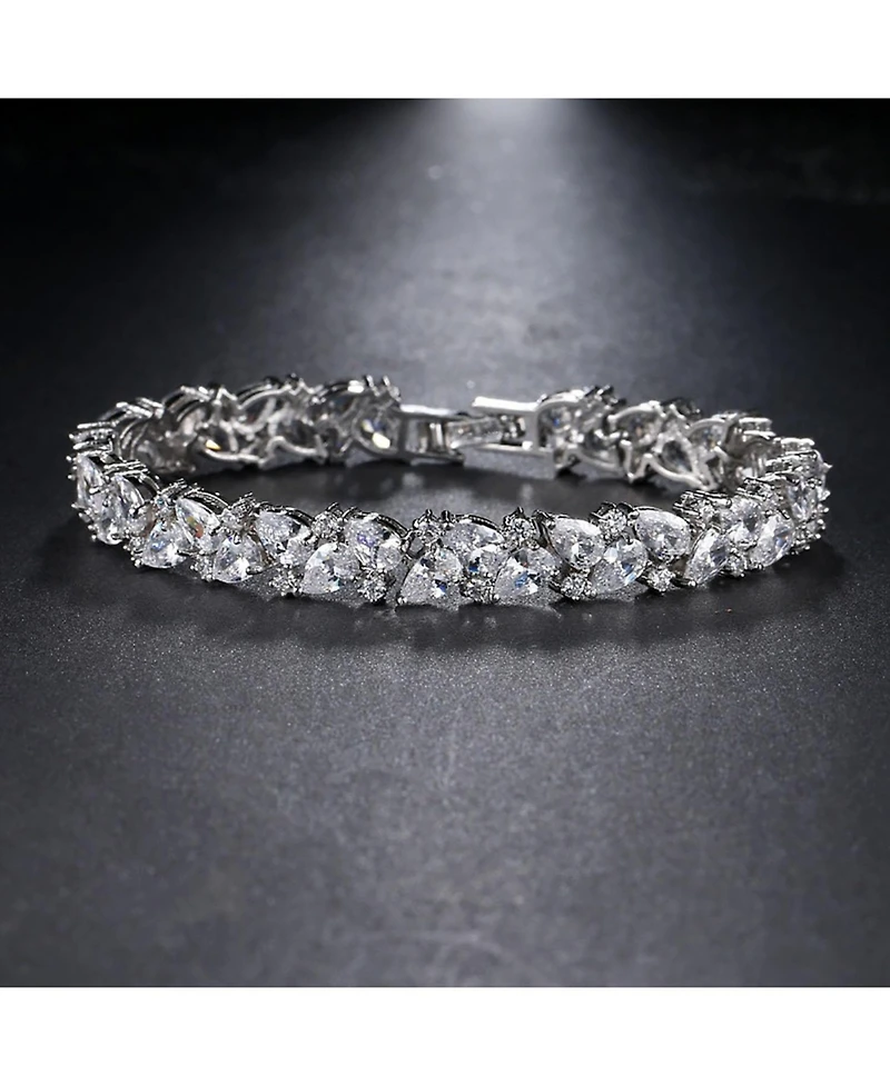 Gnuadz Wedding Tennis Bracelet Marquise Cubic Zirconia Women