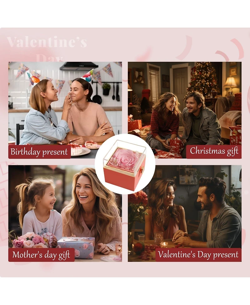 Gnuadz Preserved Rotating Box I Love You Necklace Couple Mother Gift