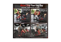 Aecojoy Leg Extension and Curl Lower Body Workout Machine Convertible Seated Extension and Lying Curl Bench