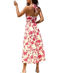 Cupshe Women's Halter Neck Pull-On Occasion Dress, Unlined