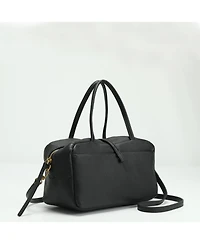 Susu Madison Soft Pebbled Leather Mini Top Handle Satchel Crossbody Bag Small Structured Camera Handbag