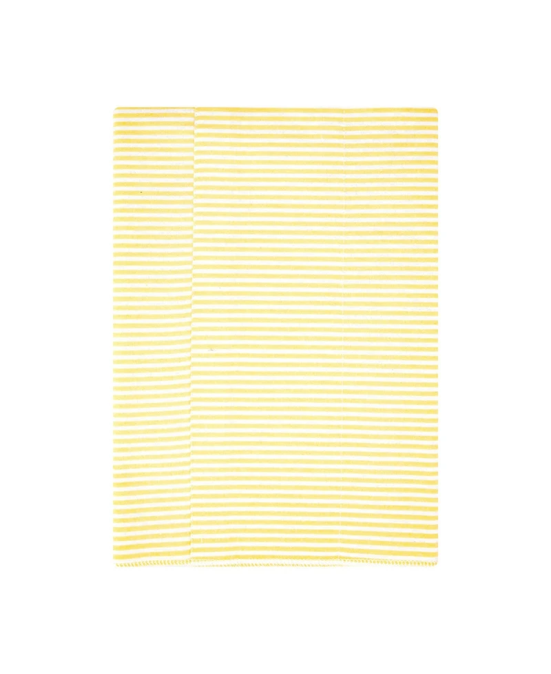 Hudson Baby Girl Cotton Poly Flannel Burp Cloths 4-Pack, Yellow Daisy, One Size