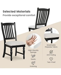 Slickblue Dining Chair Set of 2 Side Chairs with Solid Wood Legs