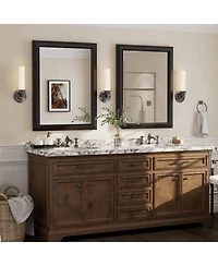 Apmir 28" x 36" Inch Thick Metal Framed Wall Mirrors for Bedroom