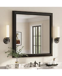 Apmir 36" x 36"-Inch-Thick Metal Framed Wall Mirrors for Bedroom