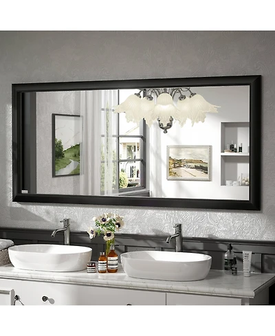 Apmir 60" x 28" Inch Thick Metal Framed Wall Mirrors for Bedroom