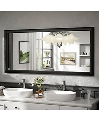 Apmir 60" x 28" Inch Thick Metal Framed Wall Mirrors for Bedroom