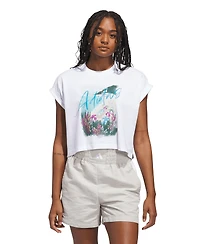 adidas Women's Summer Romance Crewneck Graphic Cotton T-Shirt