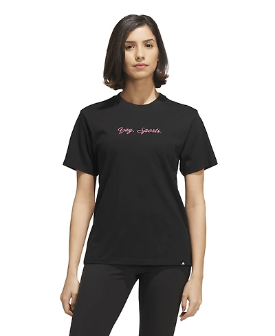 adidas Women's Sports Graphic Crewneck Cotton T-Shirt