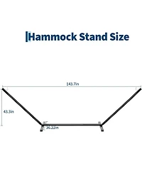 gaomon Portable Heavy Duty 12 Ft Hammock Stand with Hooks and Chains for Outside, Patio, Backyard, 12 Ft