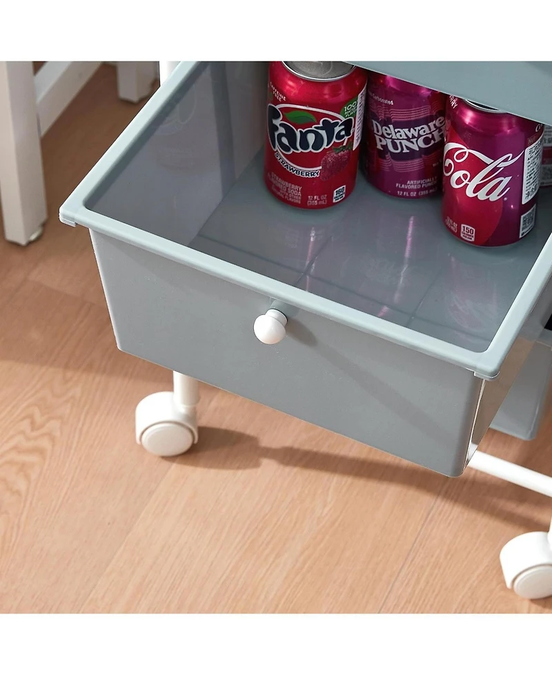 DormCo Suprima Storage Carts - 3 Drawer Shelf