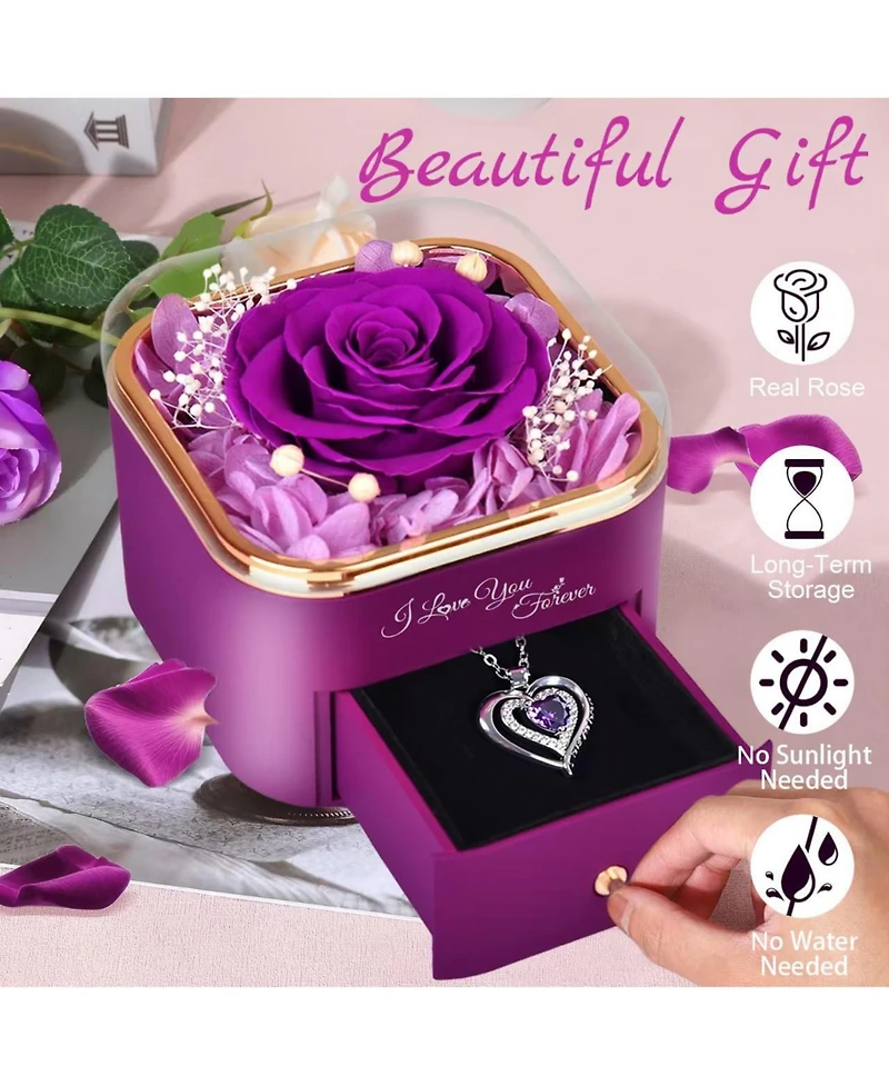 Gnuadz Preserved Heart Necklace Gift For Her Couple Mother