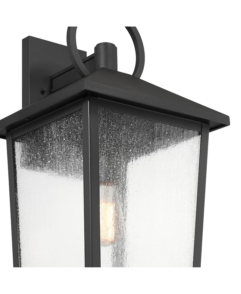 John Timberland Westmont 22"H Sand Black Outdoor Wall Light Set of 2