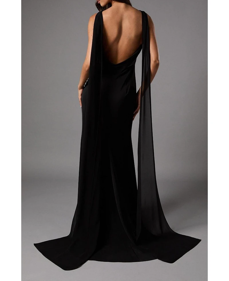 Coast Women's Cowl Back Crepe Maxi Dress