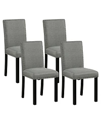Slickblue Set of 4 Wood Dining Chairs with Curved Bentwood Legs