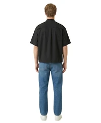 Modenaire Men's Short-Sleeve Stand-Collar Jacket