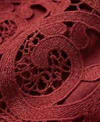 Modenaire Women's Belted Tiered Lace Midi Dress