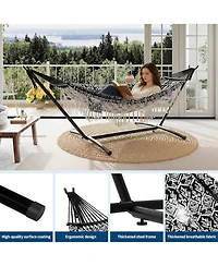gaomon 450 Lbs Capacity Portable Double Hammock with Stand for Outdoor Patio Backyard Poolside